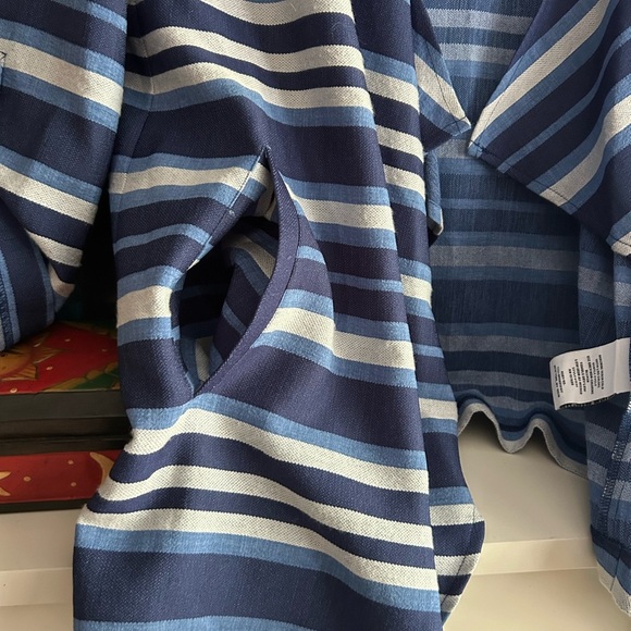 Ruby Rd. Navy and Light Blue Striped Cardigan - Picture 16 of 16